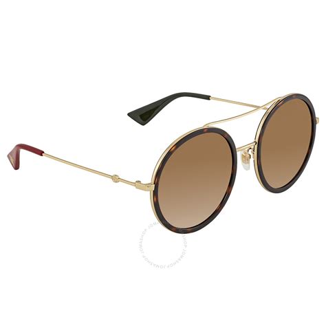 gucci round havana ladies sunglasses gg0061s 013 56|gucci havana sunglasses women.